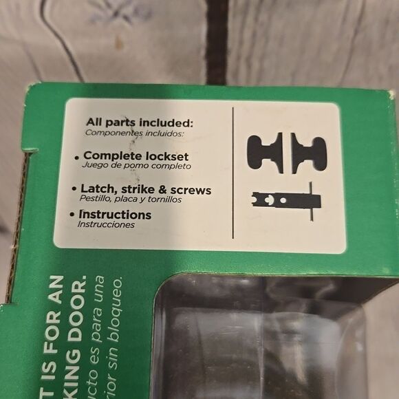 Kwikset black and bronze hall and closet doorknob NWT - Picture 3 of 3